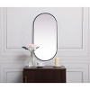 Elegant Lighting Metal Frame Oval Mirror 24x48 Inch in Black - 2 of 4