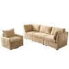 XIZZI Luxury Modular Sectional Sofa Couch, Oversized Cloud Couch for Living Room, Deep Seat Upholstered Sleeper Sofa Set w/ Optional Swivel Chairs - 2 of 4
