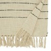 Saro Lifestyle Cotton Table Runner with Dash Line Design, 16"x72", Off-White - image 2 of 3