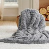 DOMETOUR Fuzzy Cable Knit Throw Blanket for Couch, 43.3 x55 Inches Cozy Blanket for Kids Women, Ultra Soft Lightweight Blanket for All Season - 3 of 4