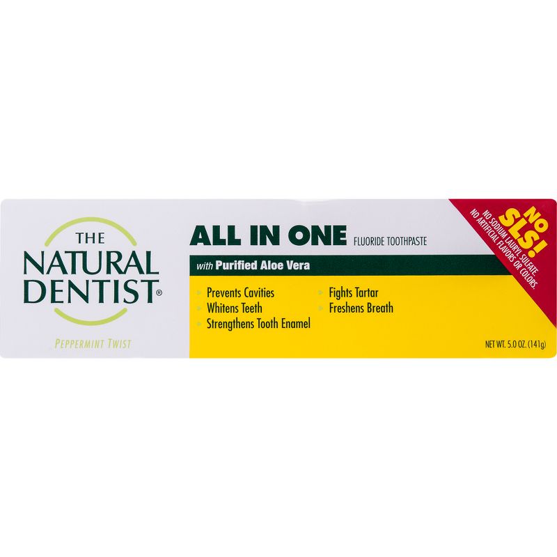The Natural Dentist All In One Anticavity Twist Toothpaste - Peppermint - 5oz, 4 of 5