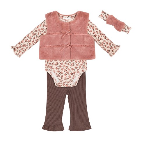 Fur vest for baby girl deals
