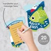 Big Dot of Happiness Let's Go Fishing - Baby Bodysuit Wish Card Fish Themed Baby Shower Activities - Shaped Advice Cards Game - Set of 20 - 2 of 4