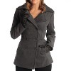 Alpine Swiss Emma Women's Wool Peacoat – Double-Breasted 3/4 Length Overcoat, Stylish & Warm Blazer for Fall & Winter - 4 of 4