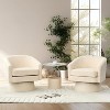 360° Swivel Chenille Lounge Chair - Accent Reading Chair with Storage, Modern Single Sofa Armchair, Club Chair for Living Room Bedroom Office - 2 of 4