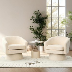 Swivel Accent Chair, 360° Chenille Swivel Lounge Reading Chair,Modern Single Sofa Lounge Armchair Club Chair with Storage Space - 1 of 4