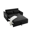 Sofa Bed With Headboard, Pull Out Sofa Bed, Velvet Love Seat Couch, Modern Love Seat With USB Port 2 Side Pockets And 2 Throw Pillows - 2 of 4