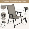 Yaheetech Set of 4 Outdoor Texteline Folding Dining Chairs - 4 of 4