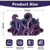 Green and Purple Cthulhu Octopus Bath Mat, Non-Slip Backing Water Absorbent Anime Rug for Gothic Bathroom Decor, Fantasy Game Room Gift - 3 of 4