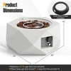 Costway 28" Hexagon Terrazzo Propane Gas Fire Pit with Stainless Steel Burner & Lava Rocks - 3 of 4