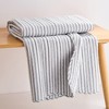Martha Stripe Taupe Quilted Throw - Levtex Home - 3 of 4