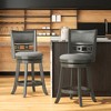 Tangkula 26" Upholstered Bar Stool w/ Wooden Frame Swivel Seat & Footrest for Pub Bar - 2 of 4