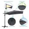 Sonkuki Outdoor 9x9 FT 240gsm Solution-Dyed Patio Cantilever Umbrella With Canopy - 4 of 4