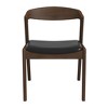 Dakota Solid Wood Black Leather Dining Chair (Set Of 2) - 3 of 4