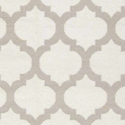 Handmade Ivory Wool Oval Trellis Area Rug 8' x 11'