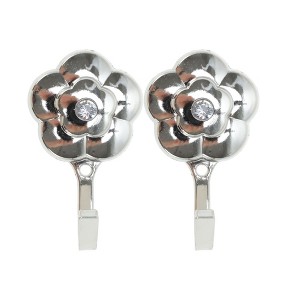 Unique Bargains Curtain Holdbacks Plum Blossoms Hooks Zinc Alloy 3.31"x1.97" 1Pair - 1 of 4