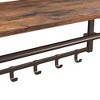 Royal Hampton 26 Inch Industrial Wall Mount Coat Rack with Metal Frame, 5 Hooks and 1 Shelf - 4 of 4