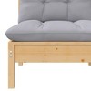 vidaXL Solid Pinewood Patio Middle Sofa with Gray Cushions – Durable Outdoor Furniture with Modular Design for Personalized Configuration - 4 of 4