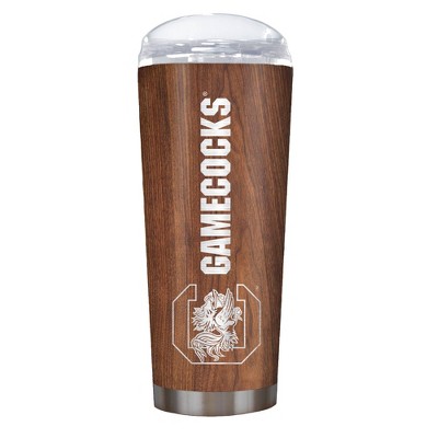 NCAA South Carolina Gamecocks 18oz Woodgrain Stainless Steel Roadie Tumbler