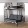 DHP Anderson Two-Tone Twin Over Futon Metal Bunk Bed, Silver/Black - 3 of 4