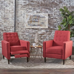 Set of 2 Mervynn Mid-Century Recliner - Christopher Knight Home - 1 of 4