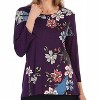 Women's Tree Story Modal Floral Print Top - Jess & Jane - 3 of 3