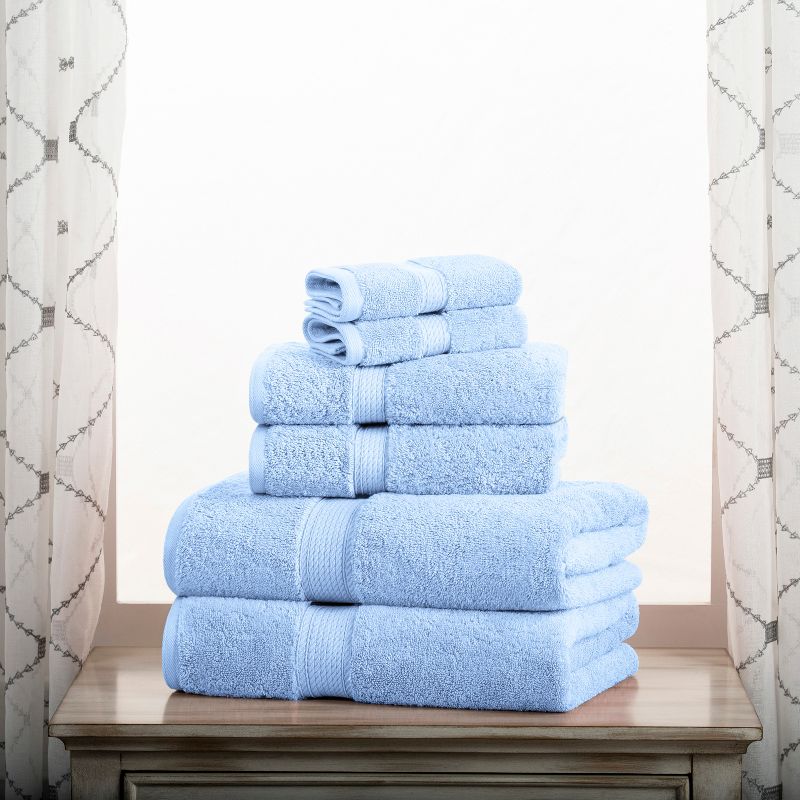 Premium Cotton 800 GSM Heavyweight Plush Luxury 6 Piece Bathroom Towel Set by Blue Nile Mills, 4 of 11