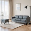 MAYEERTY L Shaped Sofa with Padded Corduroy Modern Luxury Appearance for Living Room Gray - 4 of 4