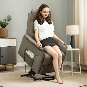 Resenkos Lift Chair for Seniors, Recliner with Remote, Side Pockets, Easy Assembly, Fabric Linen, - 1 of 4