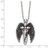 Black Bow Jewelry Men's Stainless Steel Antiqued Winged Sword Necklace, 22 Inch - image 4 of 4