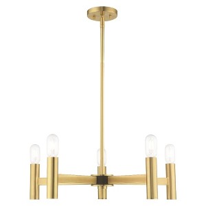 Livex Lighting Copenhagen 5 - Light Chandelier in  Satin Brass - 1 of 1