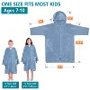 SUN CUBE Fleece Zipper Hooded Towel Robe for Kids, Zip Up Swim Beach Cover Up, Bath Surf Changing Girls Boys 7-10 Years - 4 of 4