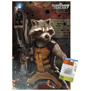 Trends International Marvel Cinematic Universe - Guardians of the Galaxy - Rocket Racoon Unframed Wall Poster Prints - 1 of 4