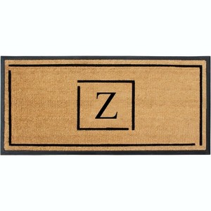A1HC Natural Coir Monogrammed Doormat, Anti-Shed Treated Durable Front Door Mat for Outdoor Entrance, Easy to Clean Entrymat 24"x48" - 1 of 4