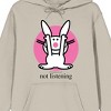 It's Happy Bunny Not Listening on Natural Adult Hoodie - 2 of 2