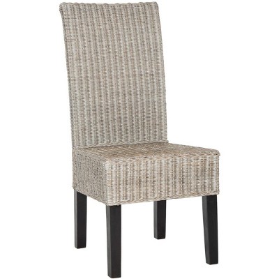 Arjun 18'' Gray Rattan Wicker Dining Chair Set