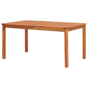 vidaXL Patio Table 59 in.x35.4 in.x29.1 in. Solid Acacia Wood - 1 of 4