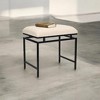 Cheung's Trion Linear Black Bench With Cream Boucle Upholstery - 3 of 4