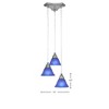 Toltec Lighting Europa 3 - Light Pendant in  Brushed Nickel with 7" Blue Italian Shade - 2 of 2