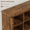 8 Cube Storage Organizer Book shelf, 3 Tier Horizontal Bookcase, Industrial Storage Bookcase for Entryway, Low Bookshelf for Living Room - 4 of 4