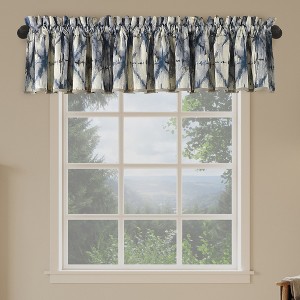 1pc 54"x18" No. 918 Keaton Geometric Print Room Darkening Rod Pocket Curtain Valance Gray - 1 of 4