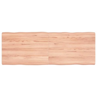 vidaXL Table Top, Light Brown 55.1"x19.7"x(0.8"-2.4") Treated Solid Wood Live Edge