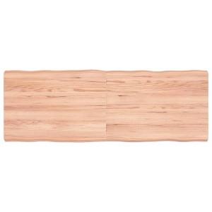 vidaXL Table Top, Light Brown 55.1"x19.7"x(0.8"-2.4") Treated Solid Wood Live Edge - 1 of 4