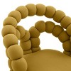 TopComfy Accent Chairs Set of 4 Puffy Bubble Chair Ball Chain Chair Dining Chairs with Gold Plated Legs for Dining Room, Yellow, 23"*19"*32" - 3 of 4
