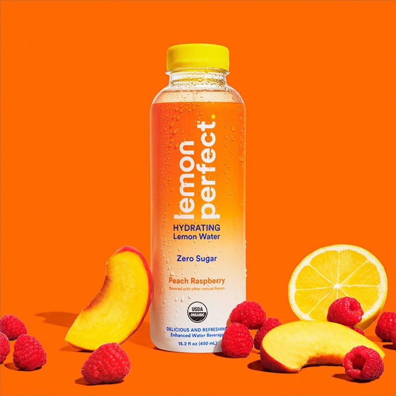 Lemon Perfect Peach Raspberry Hydrating Lemon Water - 15.2 fl oz Bottle, 5 of 10