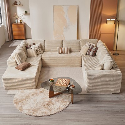 XIZZI Modular Sectional Sofa Couch,L-Shape Upholstered Couch,Modern Minimalist Couches for Living Room,Free Combination Deep Seat Corner Couch