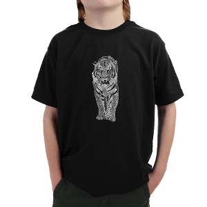 LA Pop Art Boy's Word Art T-shirt - TIGER - 1 of 4