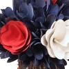 9" Artificial Red, White and Blue Floral Bundle in Branch Twig Base - National Tree Company - 3 of 3