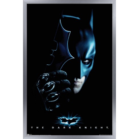 Trends International Dc Comics Movie - The Dark Knight - Batman With  Batarang Framed Wall Poster Prints Silver Framed Version 