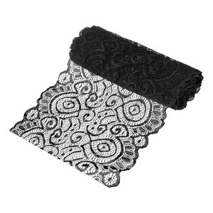 Unique Bargains Elastic Lace Fabric Ribbon Stretchy Trim Pattern for Bridal Wedding 1 Pc - 1 of 4